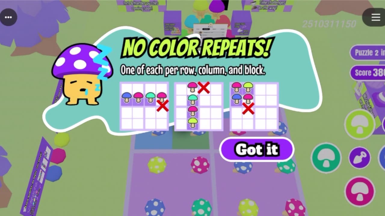 Fungy Sudoku — gameplay